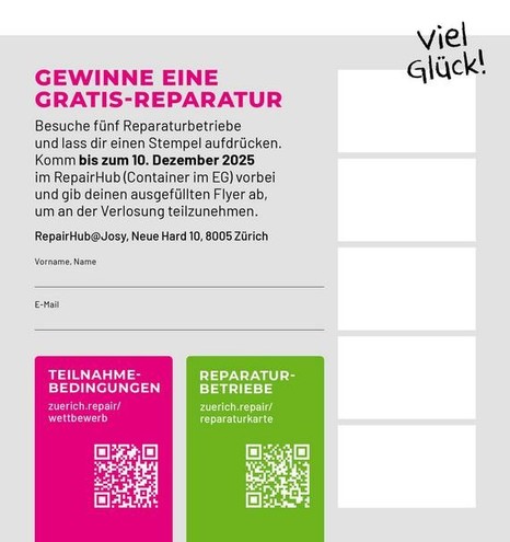 Stempelkarte zum Reparatur-Wettbewerb